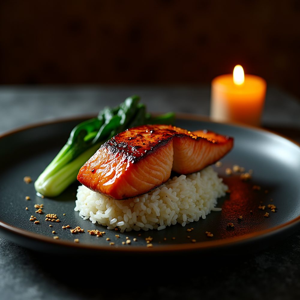 Salmón miso